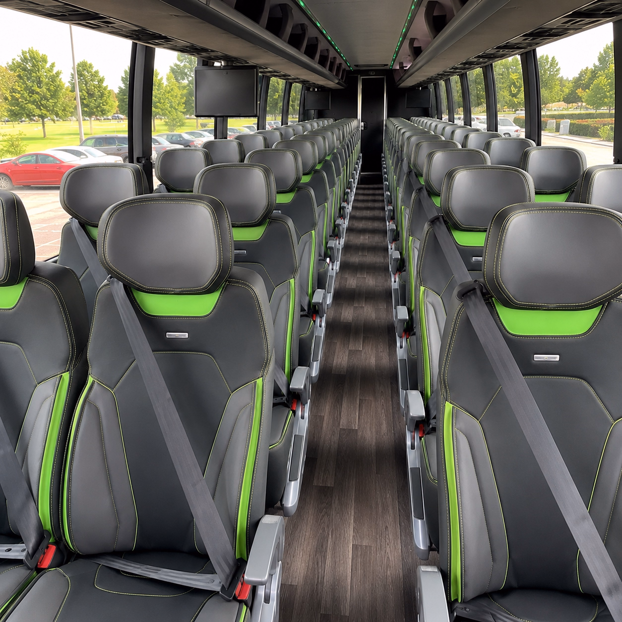 dayton charter bus rental interior